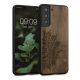Husa Samsung Galaxy S21, Lemn, Maro, 55082.02