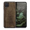 Husa Samsung Galaxy A12, Lemn, Maro, 55092.03