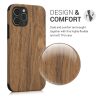 Husa Apple iPhone 12/iPhone 12 Pro, Lemn, Maro, 58298.01