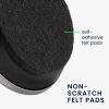 Set 5 Picioare pentru scaun de birou tija 10 mm, Kwmobile, Argintiu/Negru, Otel, 56093.03