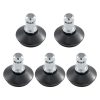 Set 5 Picioare pentru scaun de birou tija 11 mm, Kwmobile, Negru, Otel, 56094.06