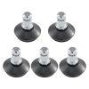 Set 5 Picioare pentru scaun de birou tija 10 mm, Kwmobile, Negru, Otel, 56093.06