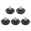 Set 5 Picioare pentru scaun de birou tija 11 mm, Kwmobile, Negru, Otel, 56094.02