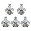 Set 5 Picioare pentru scaun de birou tija 11 mm, Kwmobile, Argintiu/Negru, Otel, 56094.05