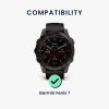 Rama cadran pentru Garmin Fenix 7, Kwmobile, Negru/Argintiu, Aluminiu, 58350.01
