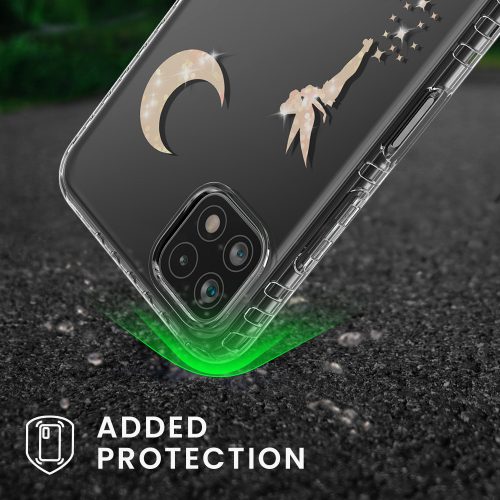 Husa Samsung Galaxy A22 5G, Silicon, Transparent/Auriu, 58363.01