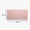 Covoras de birou 80 x 40 cm, Kwmobile, Roz, Piele ecologica, 58375.10