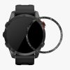 Rama cadran pentru Garmin Fenix 7S, Kwmobile, Negru/Argintiu, Aluminiu, 58352.01