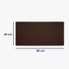 Covoras de birou 80 x 40 cm, Kwmobile, Maro, Piele ecologica, 58373.18