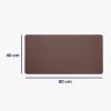 Covoras de birou 80 x 40 cm, Kwmobile, Maro, Piele ecologica, 58375.18