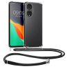 Husa Honor X7, Silicon, Transparent/Negru, 58423.01