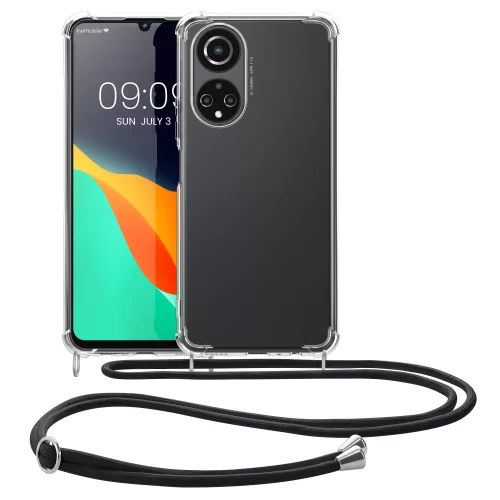 Husa Honor X7, Silicon, Transparent/Negru, 58423.01