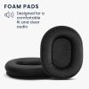 Set 2 Perne de urechi pentru casti Audio-Technica ATH-M50X/ATH-M40X/ATH-MSR7, Kwmobile, Negru, Piele ecologica, 58449.01