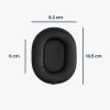 Set 2 Perne de urechi pentru casti Audio-Technica ATH-M50X/ATH-M40X/ATH-MSR7, Kwmobile, Negru, Piele ecologica, 58449.01