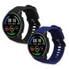 Set 2 curele pentru Xiaomi Mi Watch/Mi Watch Color Sport, Kwmobile, Negru/Albastru, Silicon, 58466.01