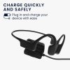 Cablu de incarcare USB pentru AfterShokz Xtrainerz AS700, Kwmobile, Negru, Plastic, 58443.01