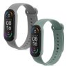 Set 2 Curele pentru Xiaomi Mi Smart Band 6/Mi Band 6/Mi Band 5, Kwmobile, Verde/Gri, Silicon, 57428.07