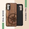 Husa Motorola Moto G52/Moto G82 5G, Lemn, Maro, 58541.01