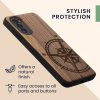 Husa Motorola Moto G52/Moto G82 5G, Lemn, Maro, 58541.01