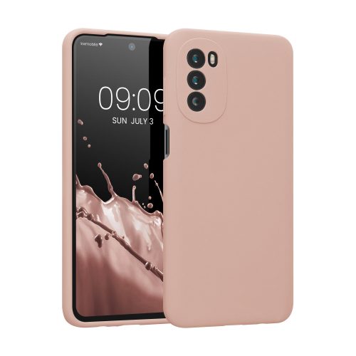 Husa Motorola Moto G52/Moto G82, Silicon, Crem, 58542.10