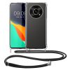 Husa Honor Magic 4 Lite 5G, Silicon, Transparent/Negru, 58581.01