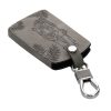 Husa Cheie Auto pentru Renault 4 Butoane, Kwmobile, Gri, Piele ecologica, 48568.17