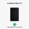 Husa Cheie Auto pentru Tesla Model 3/Model Y, Kwmobile, Negru/Auriu, Silicon, 58600.01