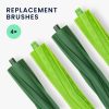 Set 4 Perii principale pentru aspirator iRobot Roomba E5/Roomba i7/Roomba i7+, Kwmobile, Verde, Plastic, 58612.01