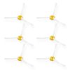 Set 6 Perii laterale pentru aspirator iRobot Roomba 700/Roomba 600/Roomba 500, Kwmobile, Alb/Galben, Plastic, 49136.02