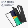 Husa Samsung Galaxy Z Fold 4, Piele ecologica, Negru, 58680.01
