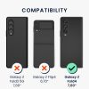 Husa Samsung Galaxy Z Fold 4, Piele ecologica, Negru, 58680.01