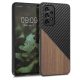 Husa Samsung Galaxy A53 5G, Lemn, Maro/Negru, 58673.01