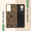 Husa Xiaomi Redmi Note 11 Pro/Redmi Note 11 Pro 5G, Lemn, Maro/Negru, 57381.03