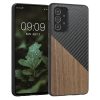 Husa Samsung Galaxy A52/Galaxy A52 5G/Galaxy A52s 5G, Lemn, Maro/Negru, 58667.01