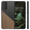 Husa Samsung Galaxy A52/Galaxy A52 5G/Galaxy A52s 5G, Lemn, Maro/Negru, 58667.01