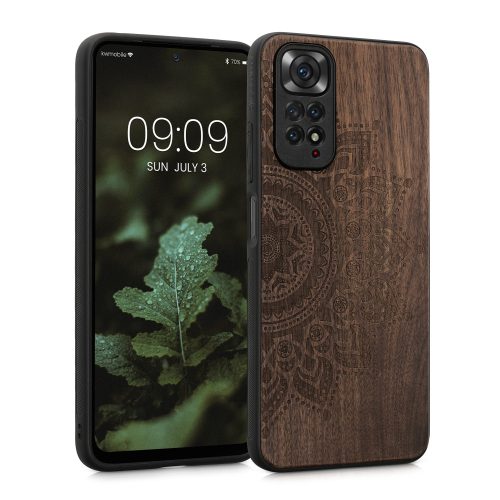 Husa Xiaomi Redmi Note 11/Redmi Note 11s, Lemn, Maro, 57386.03