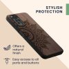 Husa Xiaomi Redmi Note 11/Redmi Note 11s, Lemn, Maro, 57386.03