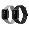 Set 2 curele pentru Huami Amazfit Bip S/Amazfit Bip S Lite, Kwmobile, Negru/Gri, Silicon, 53859.08
