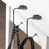 Set 2 Carlige de masa pentru genti, Kwmobile, Negru, Zinc, 53131.02