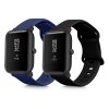 Set 2 curele pentru Huami Amazfit Bip S/Amazfit Bip S Lite, Kwmobile, Negru/Albastru, Silicon, 58717.01