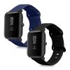Set 2 curele pentru Huami Amazfit Bip S/Amazfit Bip S Lite, Kwmobile, Negru/Albastru, Silicon, 58717.01