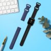 Set 2 curele pentru Huami Amazfit Bip S/Amazfit Bip S Lite, Kwmobile, Negru/Albastru, Silicon, 58717.01