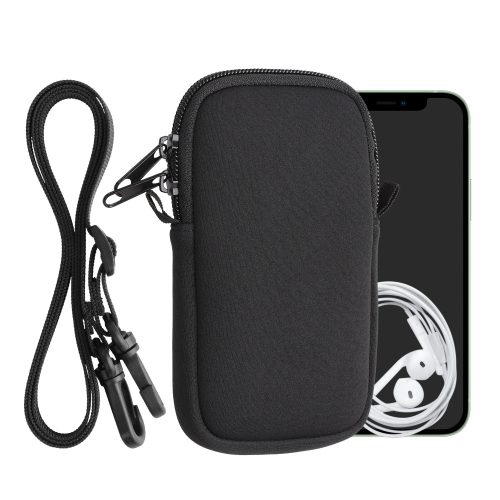 Husa Universala Kwmobile marime M - 5,5 inch, Neopren, Negru, 58700.2.01