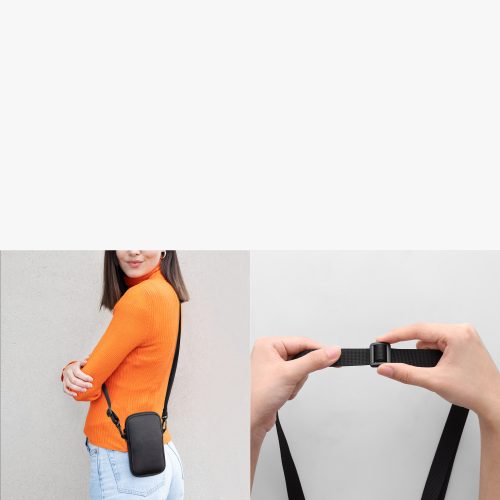 Husa Universala Kwmobile marime XL - 6,8 inch, Neopren, Negru/Alb, 58701.4.02