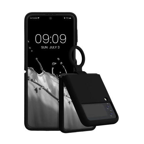 Husa Samsung Galaxy Z Flip4, Silicon, Negru, 58786.01