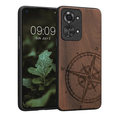 Husa OnePlus Nord 2T, Lemn, Maro, 58767.01