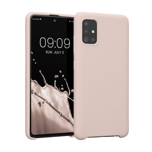 Husa Samsung Galaxy A51, Silicon, Crem, 51197.225