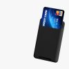 Suport magnetic pentru carduri compatibil cu Apple iPhone 14 Series/iPhone 13 Series/iPhone 12 Series, Kwmobile, Negru, Plastic, 58790.01