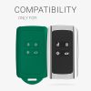Husa Cheie Auto pentru Renault 4 Butoane - Smart Key, Kwmobile, Verde, Silicon, 48035.142