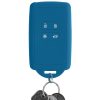 Husa Cheie Auto pentru Renault 4 Butoane - Smart Key, Kwmobile, Albastru, Silicon, 48035.228